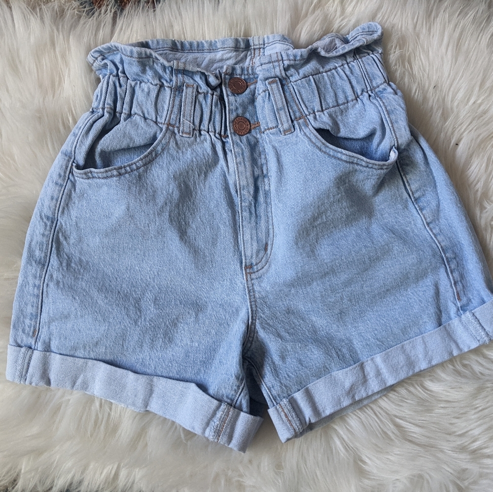 Garage Denim Paperbag Denim Shorts